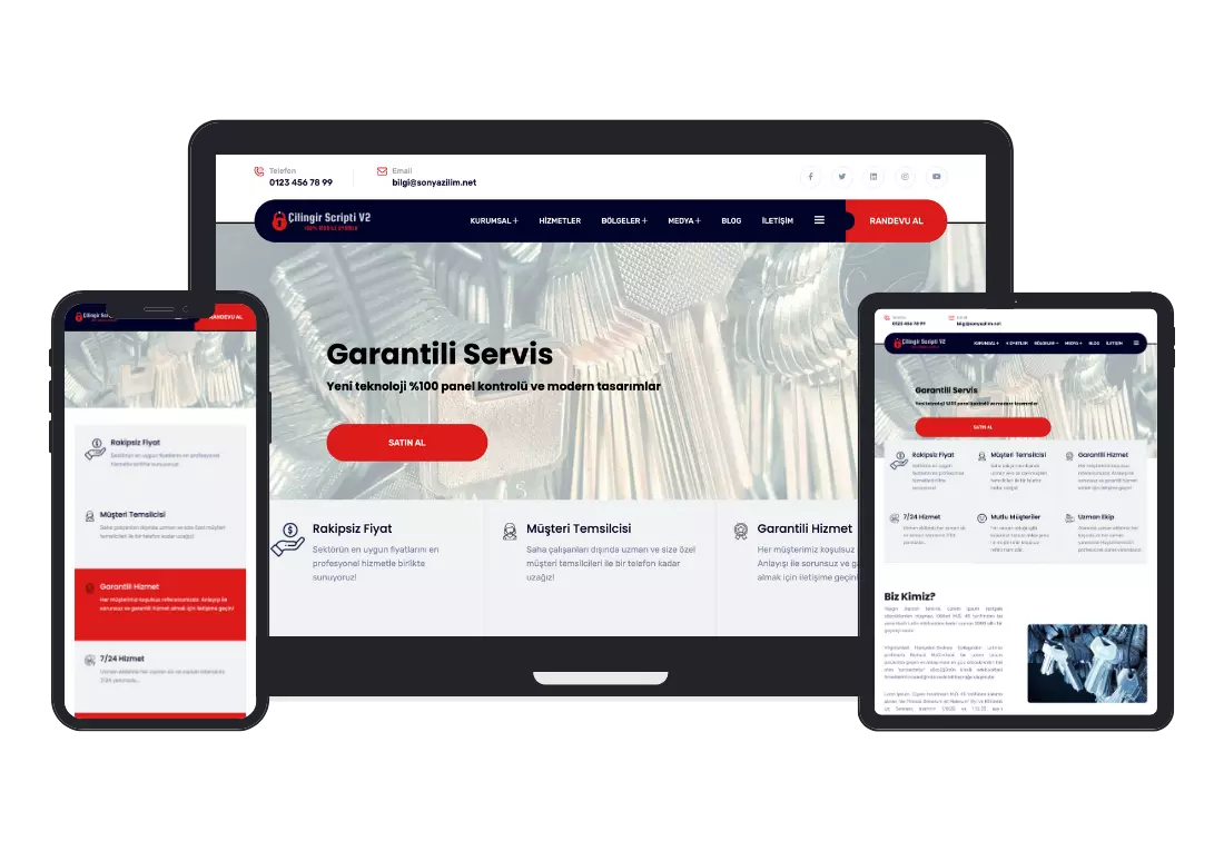 Mobil Uyumlu Çilingir Yazılımı